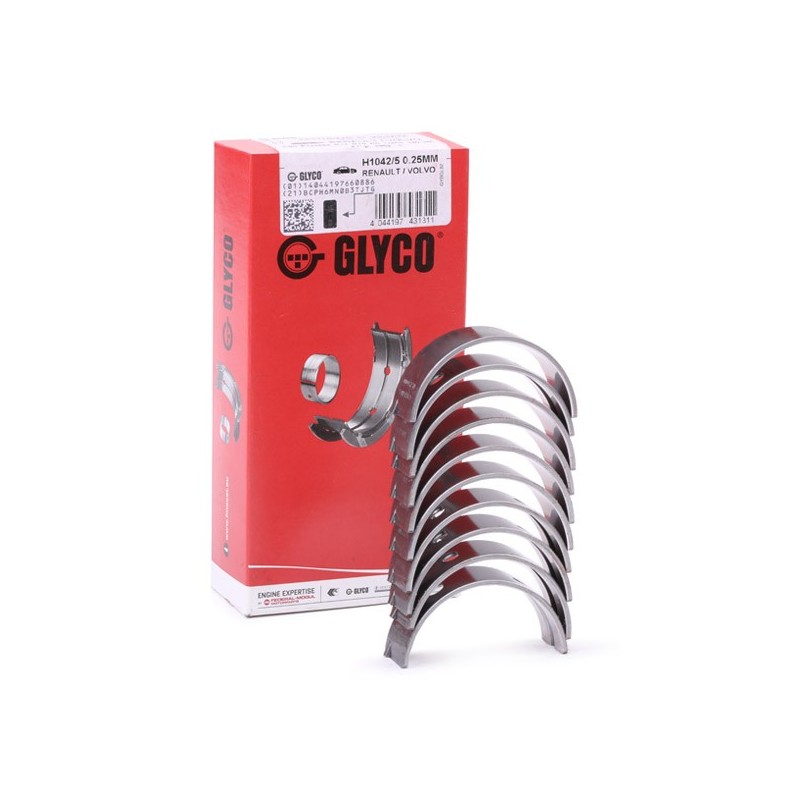 Coussinets de vilebrequin cote réparation  0.25 (R5 Gt Turbo - R9/R11 Turbo)