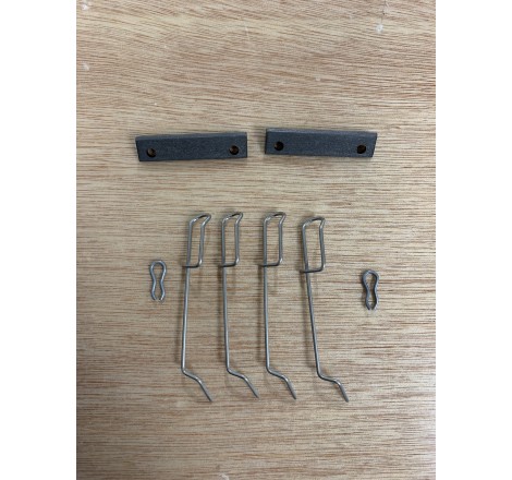 Kit fixation plaquettes arrière  (R5 Gt Turbo - R9/R11 Turbo - Clio 16 S/Williams - R19 16 S - Mégane Coupé 16 S - Clio 2 RS)