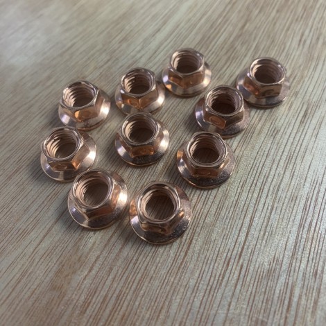 Sachet de 10 écrous autobloquants pour échappement M8x125 - Serrage avec une clé de 10